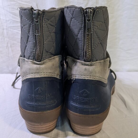 Sperry Women's Size 11 Snow Boots Navy and Grey Very Light Wear - Picture 3 of 8